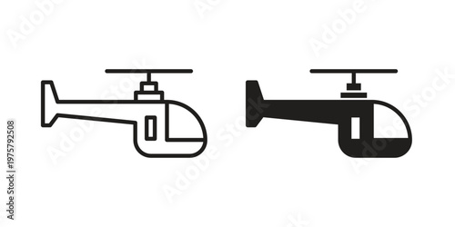 Helicopter icon for web and application. EPS10
