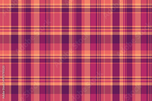 Trousers background texture plaid, table cloth pattern seamless fabric. Geometric vector check textile tartan in red and pink colors.