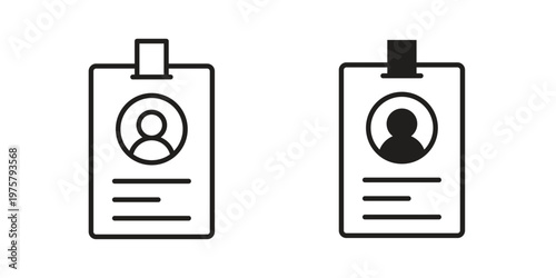 Identity card icon for web and application. EPS10