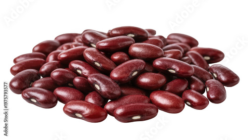 Pile of Dark Red Kidney Beans with Small White Spots
