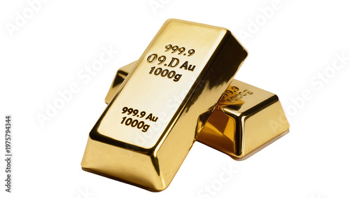 Fototapeta kuchenna Stacked Gold Bars with 999 9 Markings and 1000g Weight