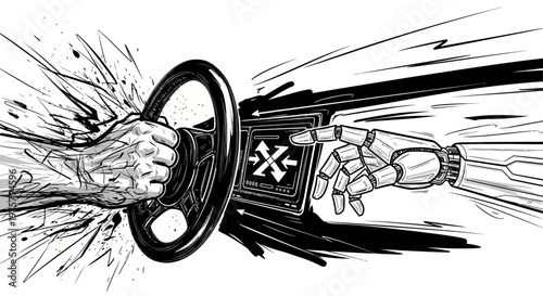 Racing to the limit, speeding concept