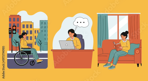 Remote work and accessibility concept