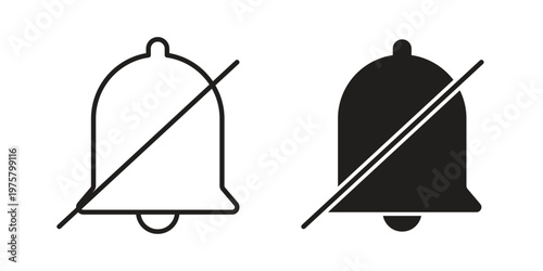 Notification off icon for web and application. EPS10