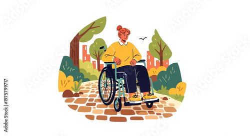 Senior woman on a bicycle in the park