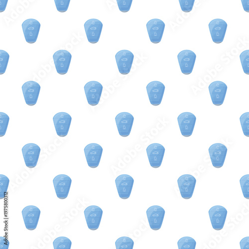 Blue car remote keys repeating in a seamless pattern for automotive security