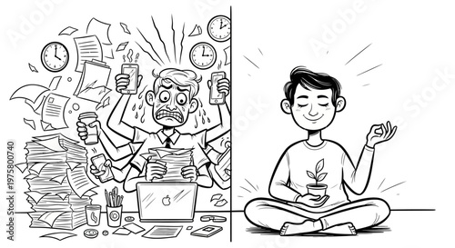 Stress relief and meditation concept