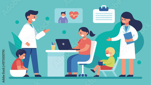 Medical consultation, doctor, nurse, patient family, healthcare