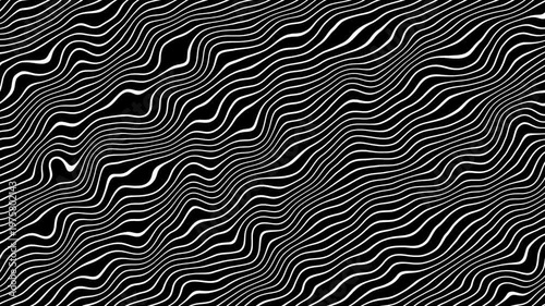 White Grey abstract curved wavy lines twist motion on black background. Futuristic minimal black and white motion design. Video animation Ultra HD 4K 3840x2160
