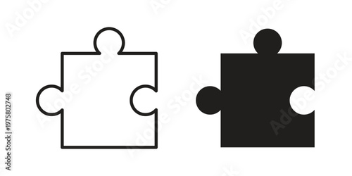 Puzzle piece icon for web and application. EPS10