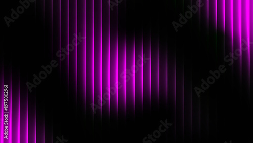 Fotografie Purple dark black 3D abstract background with narrow vertical glass rays
