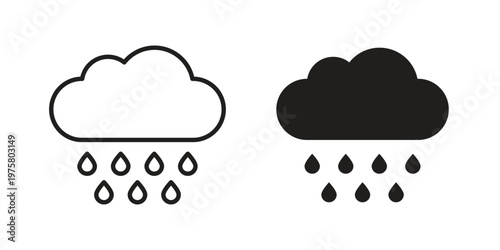 Rain icon for web and application. EPS10