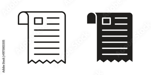 Receipt icon for web and application. EPS10