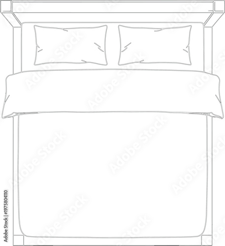 Overhead View of a Bed