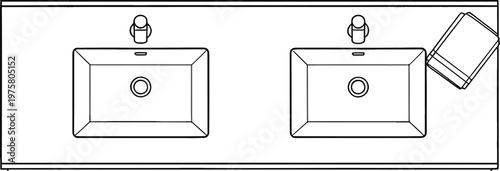Double Kitchen Sink Blueprint