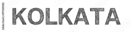 Sketch Kolkata text design element
