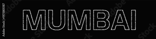 Sketch Mumbai text design element