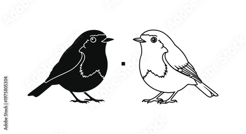 Black And Brown Songbirds Guide  Identification Vector
