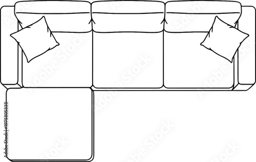 Modern Sectional Sofa Outline