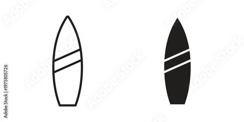 Surf board icon for web and application. EPS10