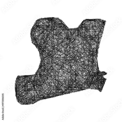 Sketch Aberdeen outline map design