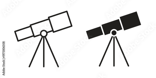 Telescope icon for web and application. EPS10
