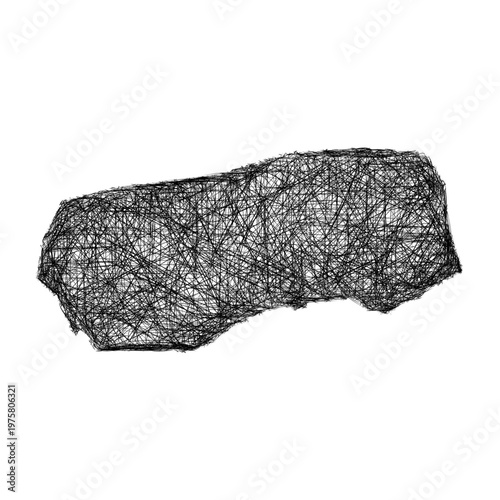 Sketch Dundee outline map design