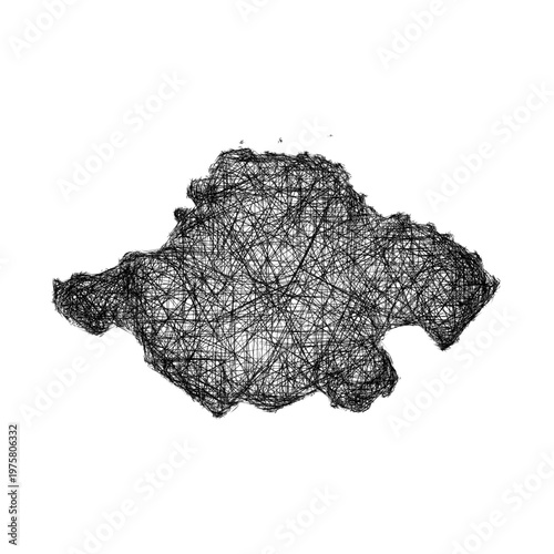 Sketch East Lothian outline map design