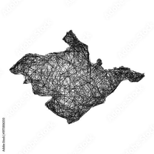 Sketch Falkirk outline map design