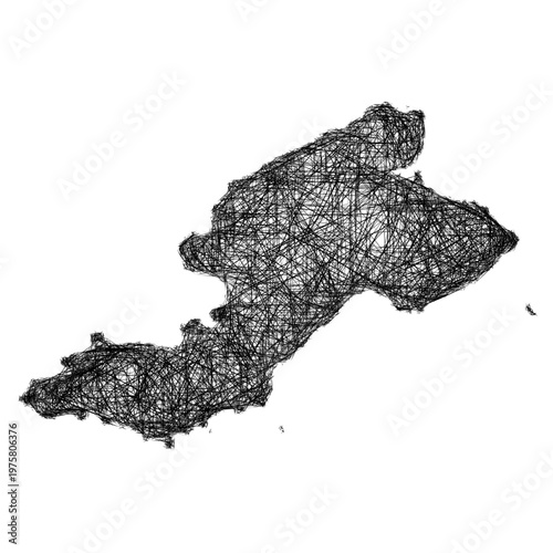 Sketch Fife outline map design