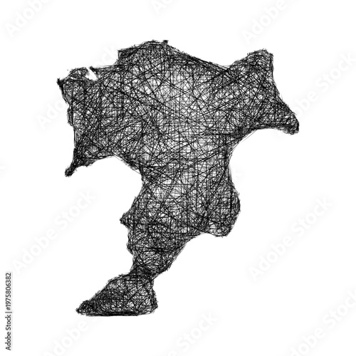 Sketch Moray outline map design