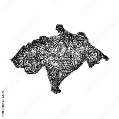 Sketch Midlothian outline map design