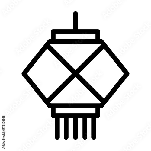 lantern line icon