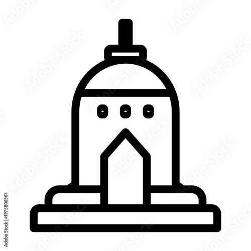 pagoda line icon