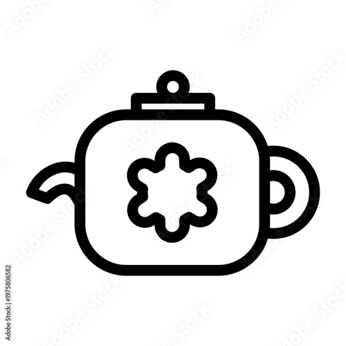 teapot line icon