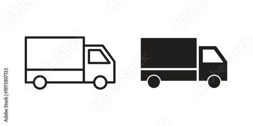 Truck icon for web and application. EPS10