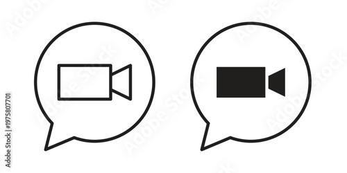 Video call icon for web and application. EPS10