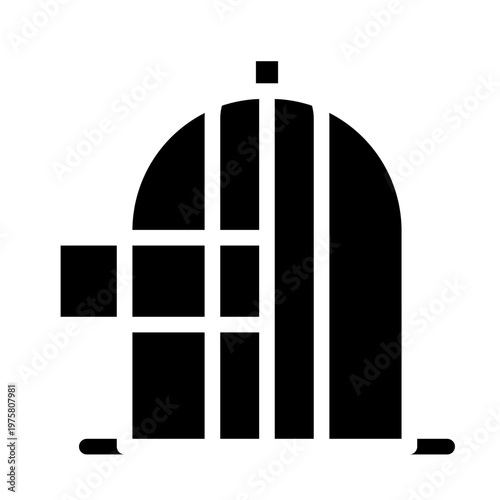 bird cage glyph icon