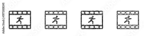 Sketch animation icon design set