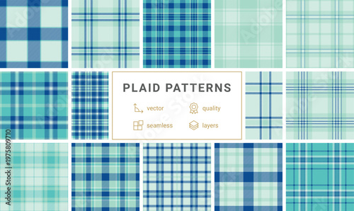 Highquality seamless blue plaid pattern perfect for textile designs, branding, and backgrounds. This timeless geometric tartan evokes comfort and classic style for any creative project.