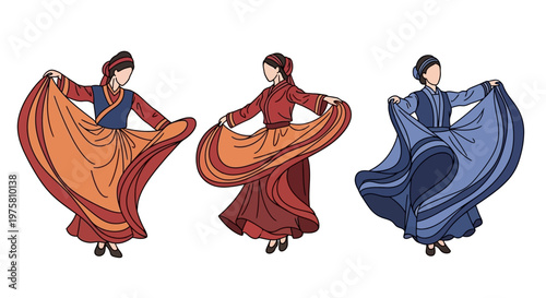 Whirling Dervishes in Traditional Attire