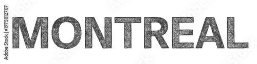 Sketch Montreal text design element