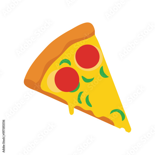 A single slice of pepperoni pizza