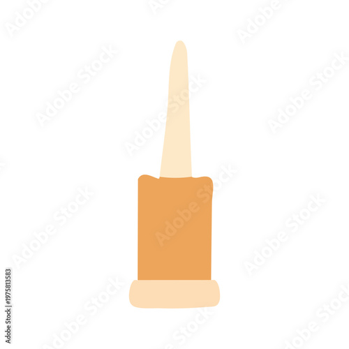 Minimalist vector icon of a cosmetic tube or applicator