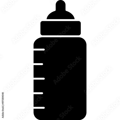 Feeder Icon Glyph Style Baby Feeding Bottle Food Dispenser Pet Feeder Symbol