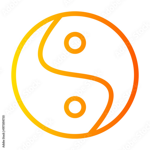 yin yang gradient icon
