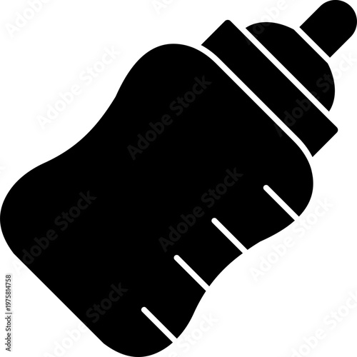 Feeder Icon Glyph Style Baby Feeding Bottle Food Dispenser Pet Feeder Symbol