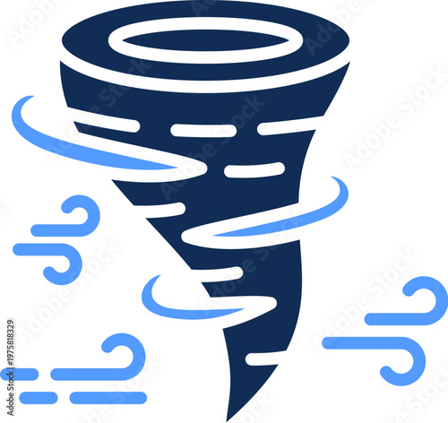Hurricane Storm glyph color icon