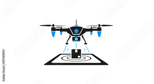 Drone Landing on Target Pad.