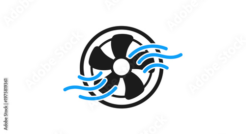 Fan Blades Spinning Fast.